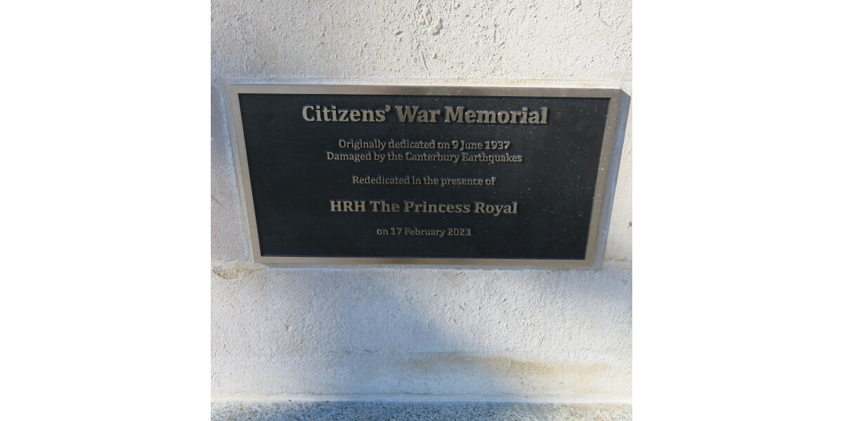 Citizens War Memorial Plaque Discoverywall Nz