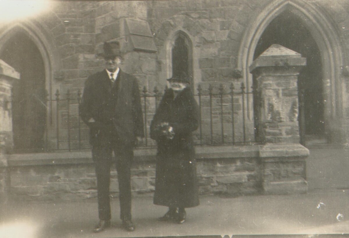 Rose and Tom Gibson at their son's wedding