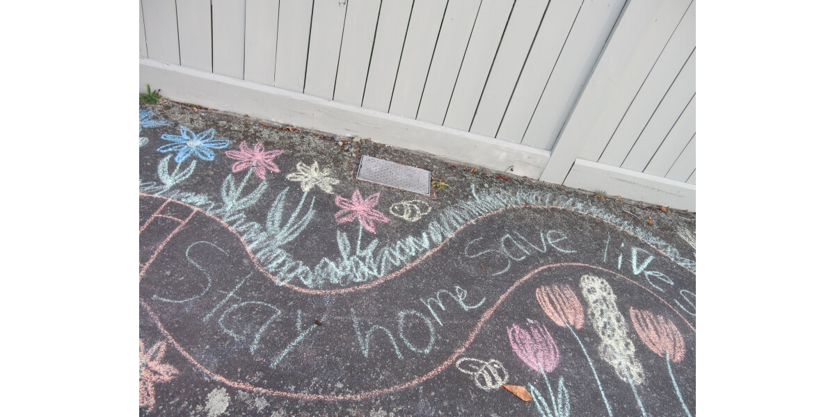 Chalk art on Cornwall Street discoverywall.nz