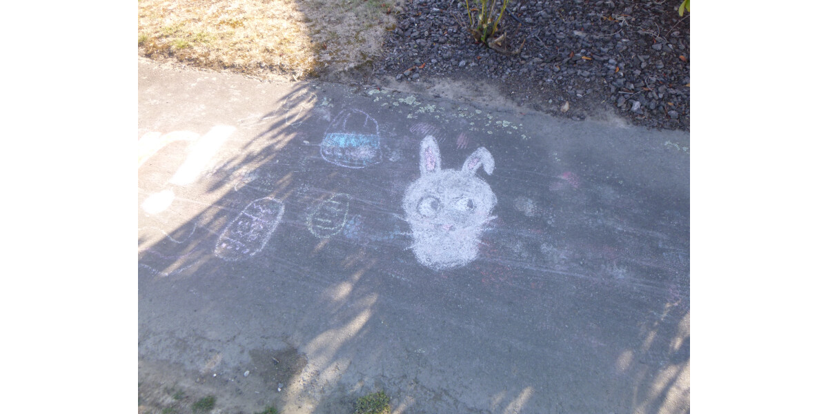 Easter message on the footpath | discoverywall.nz