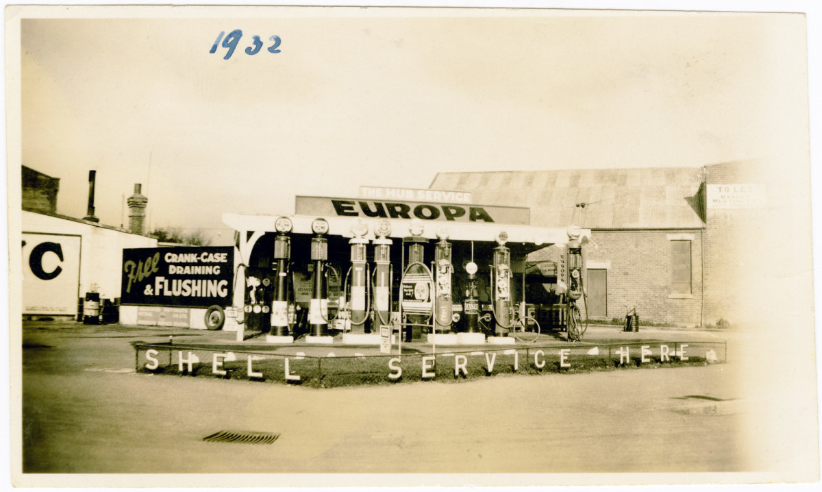 Europa Service station, Beckenham discoverywall.nz