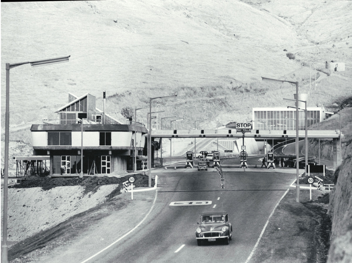 Administration building and portal of the Road Tunnel, 1964. 