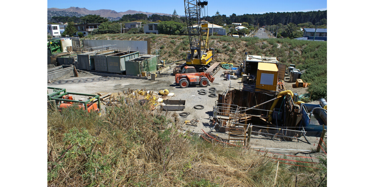 Christchurch waste water 3km ocean outfall during construction