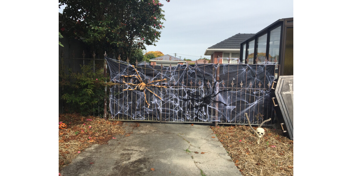 Halloween decorations in Bryndwr discoverywall.nz