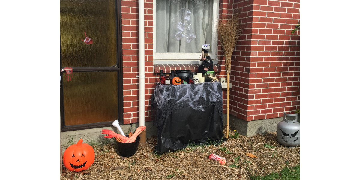 Halloween decorations in Bryndwr discoverywall.nz