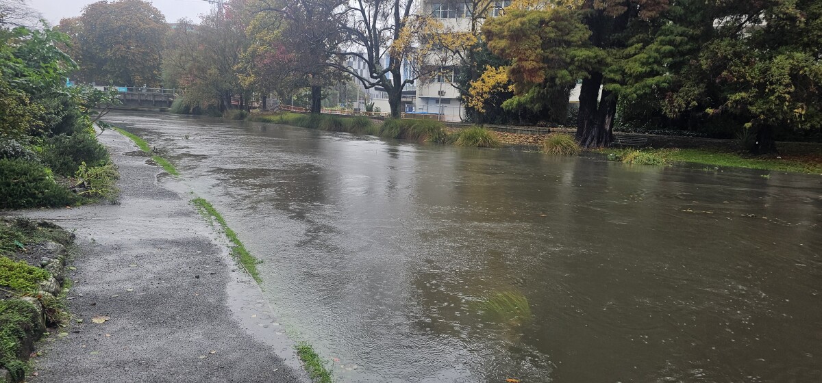 Avon River in flood at the Botanic Gardens