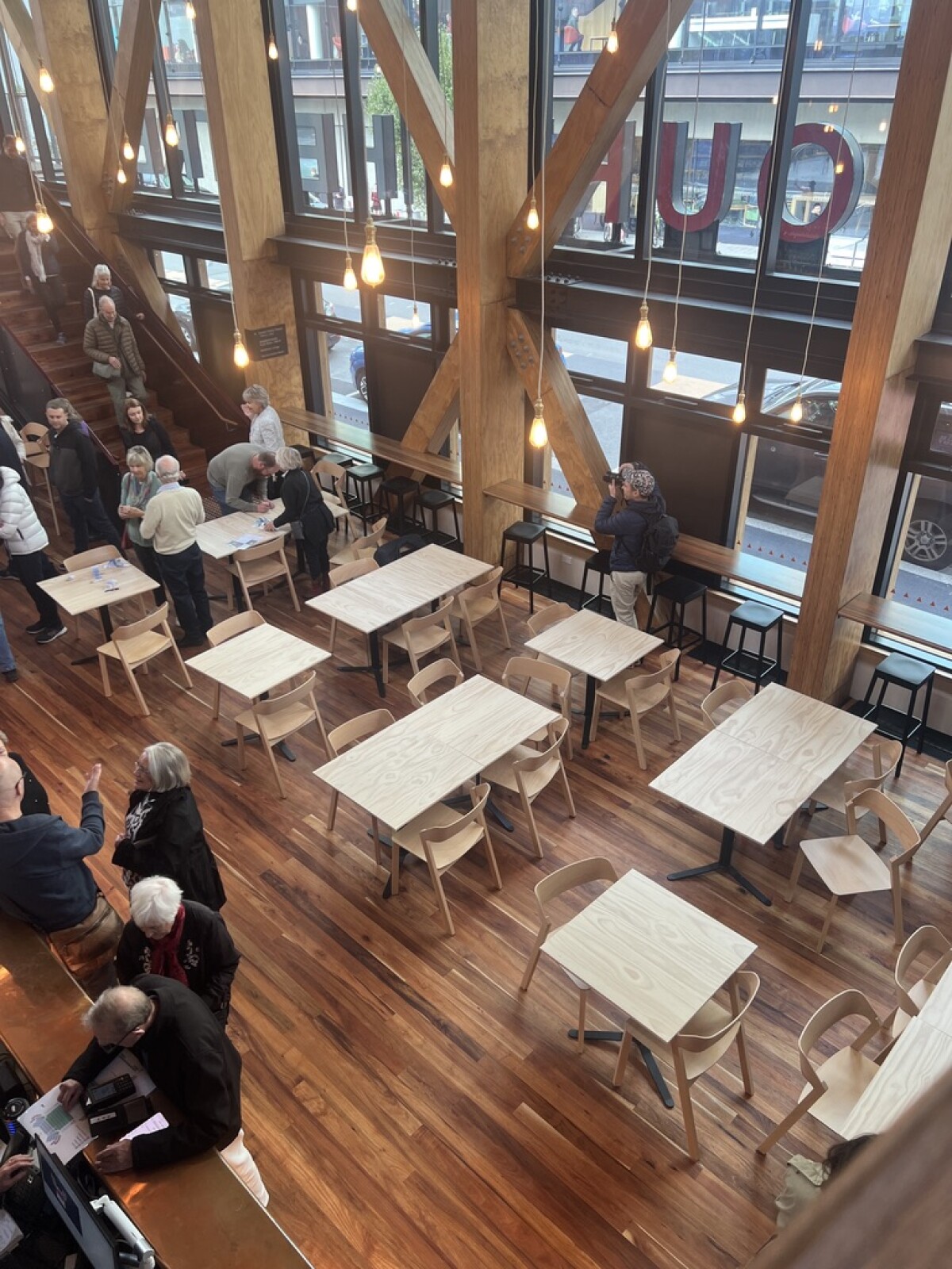 Eating area in the new Court Theatre