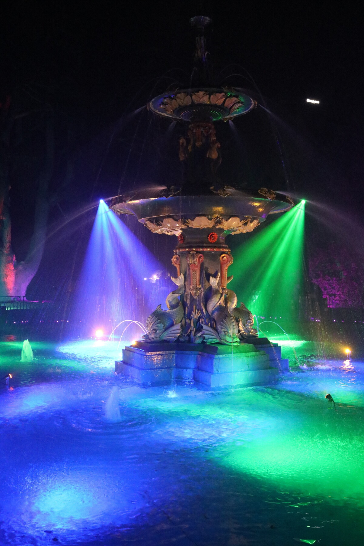 Colourful Peacock Fountain