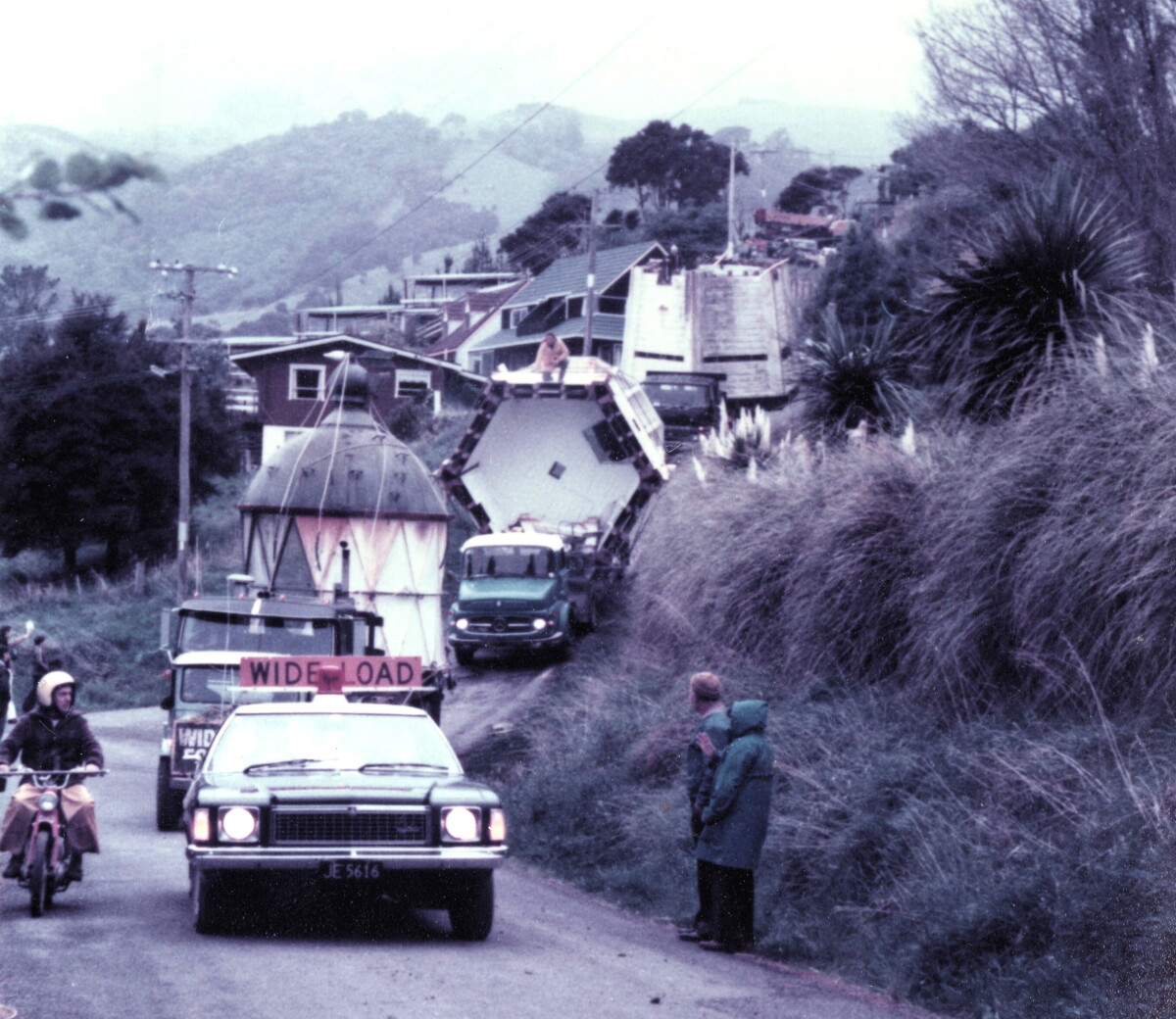 Transporting Akaroa Lighthouse into town