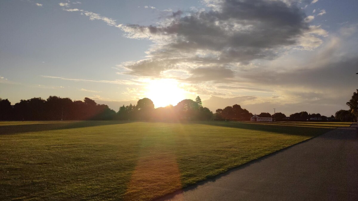 Warm sunset glow