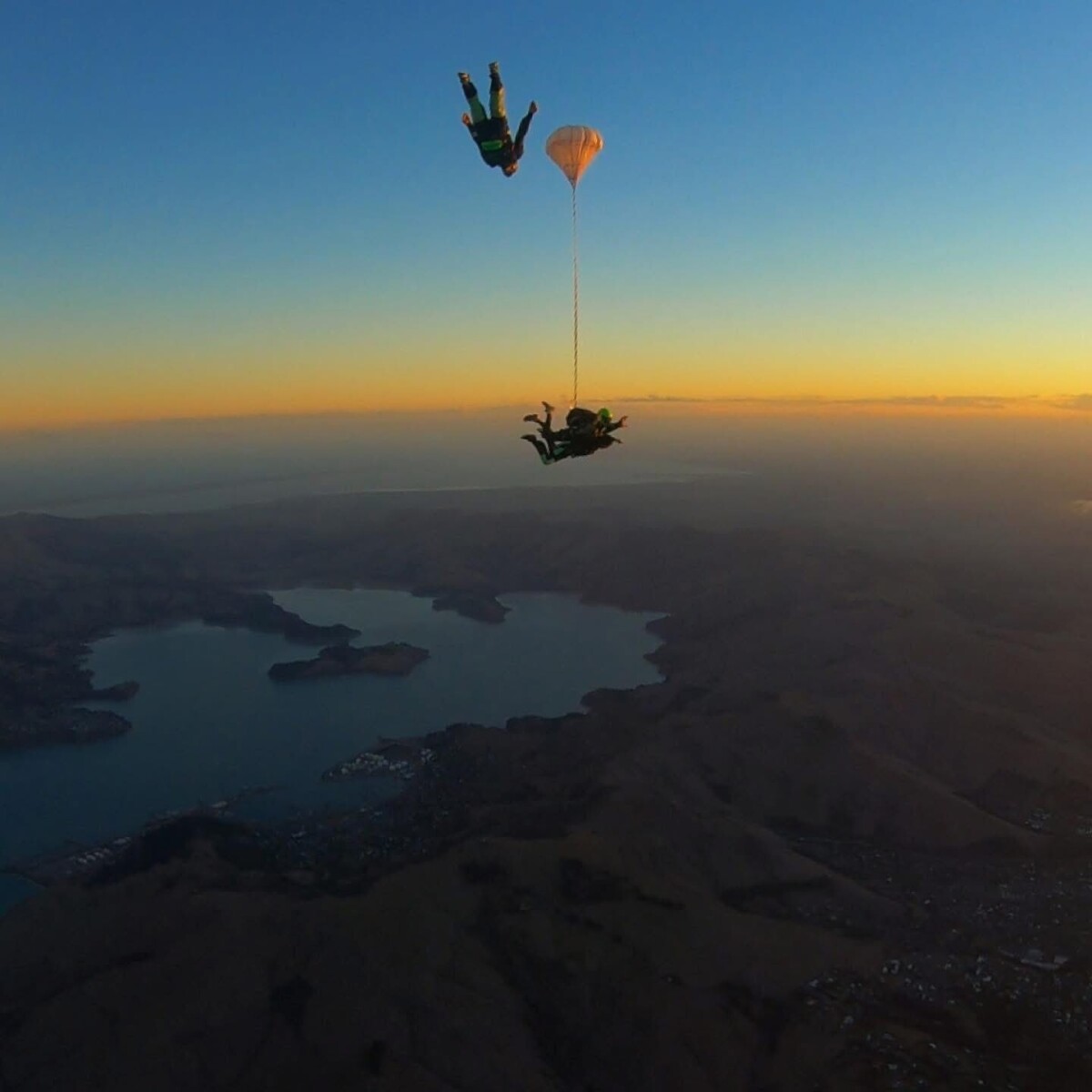 Sunset soaring above Banks Peninsula