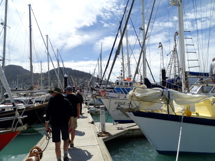 Walking down to the Oosterschelde at Te Ana Marina