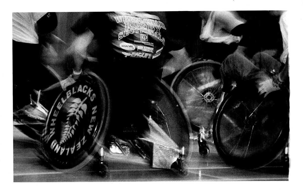 Wheelchair rugby training session