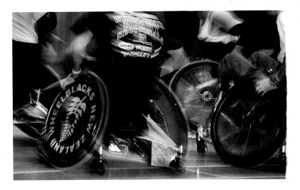 Wheelchair rugby training session