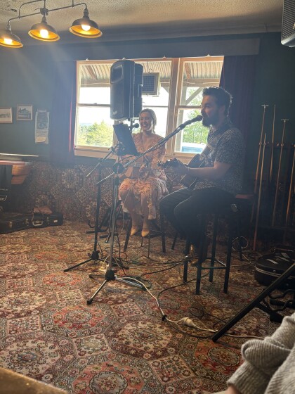 Amelia and Cameron Luxton performing in Kimbell