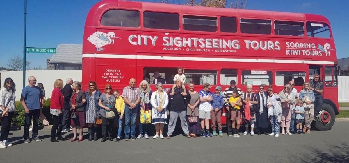 Double-decker tour bus