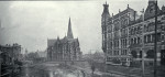 A view of Cathedral Square before the Government Buildings were erected