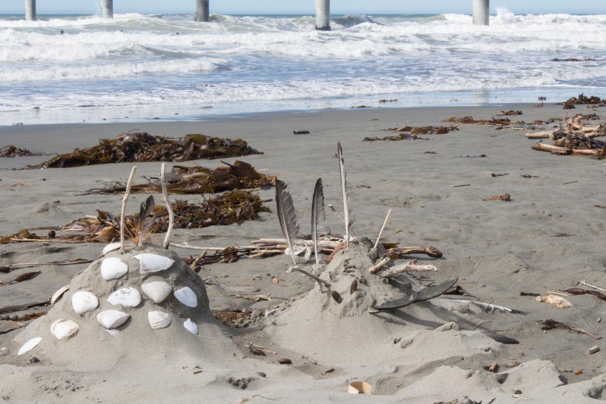 Sand Decorations On New Brighton Beach Discoverywall Nz