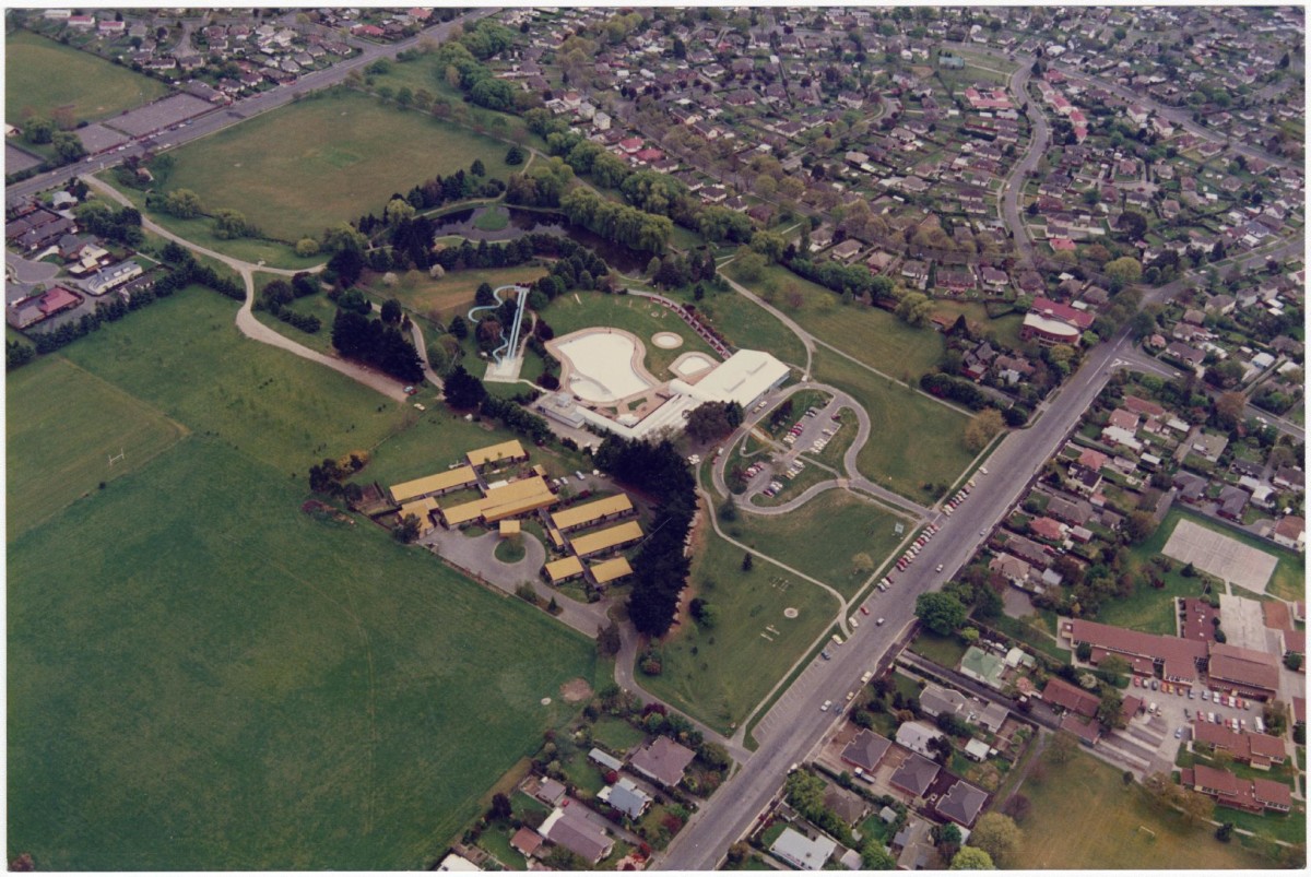 Aerial view of Jellie Park discoverywall.nz
