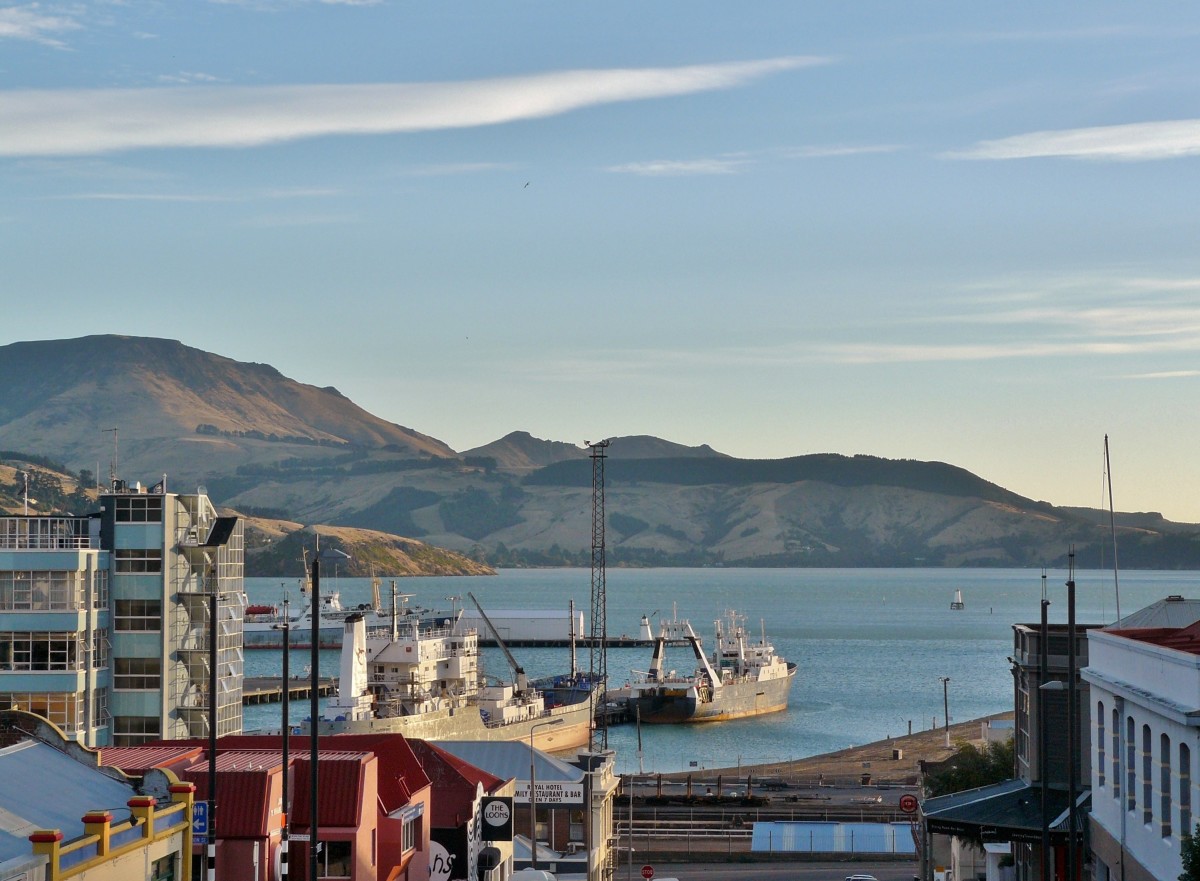 Lyttelton Harbour and port discoverywall.nz