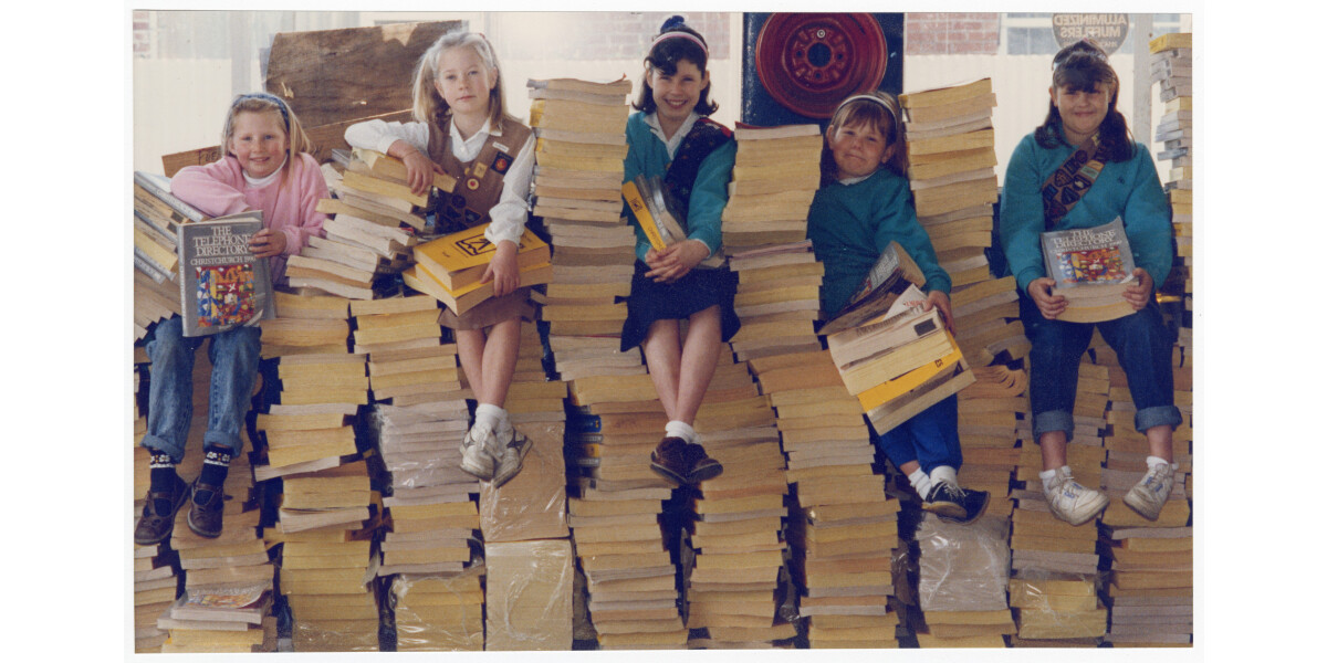 Recycling old telephone books discoverywall.nz