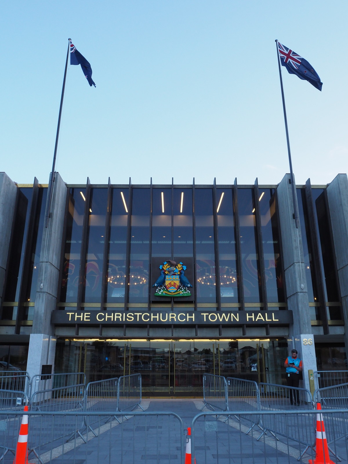 Christchurch Town Hall. 22 February 2019. Christchurch City Libraries collection. https://discoverywall.nz/media/71651