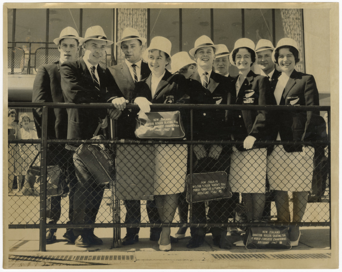 Canterbury members of the New Zealand roller skating team