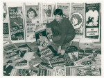 Tony Nunan with a selection of film posters